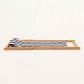 Set masa si scaune de gradina (3 Pieces), Hanah Home, Myn03, LEMN DE CARPEN, Albastru/Alb