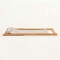 Sezlong de gradina, Hanah Home, Myn04, 59x90x44 cm, Lemn de carpen, Gri/Alb