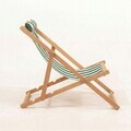 Sezlong de gradina, Hanah Home, Myn04, 59x90x44 cm, Lemn de carpen, Verde/Alb