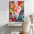 Tablou decorativ, 70100POP-017, Canvas, Lemn, Multicolor