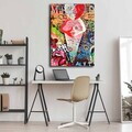Tablou decorativ, 70100POP-017, Canvas, Lemn, Multicolor