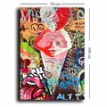 Tablou decorativ, 70100POP-017, Canvas, Lemn, Multicolor