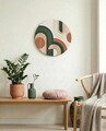 Tablou decorativ, Huhu1738, MDF, Dimensiune: 40 x 40 cm (1 bucată), Multicolor