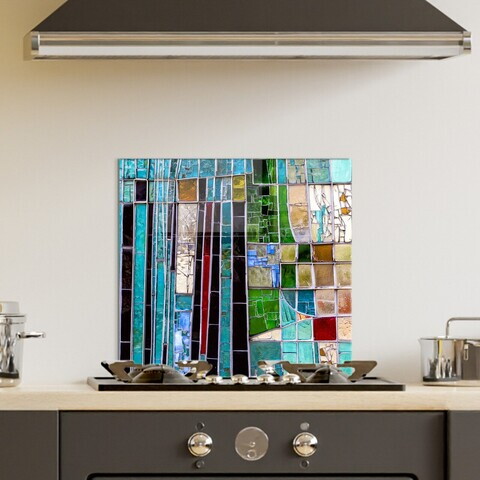 Tablou decorativ, 1114, Sticla temperata, Dimensiune: 60 x 60 cm, Multicolor