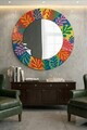 Oglinda decorativa, Artmdfmrr3, Sticla, Cadru: 100% MDF, Multicolor