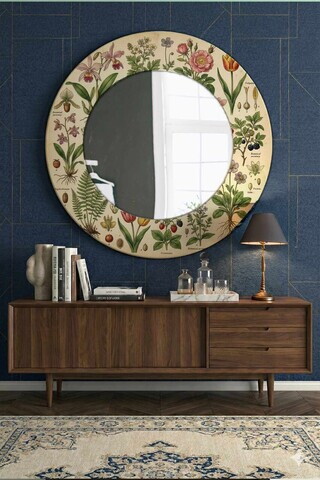 Oglinda decorativa, Artmdfmrr12, Sticla, Cadru: 100% MDF, Multicolor