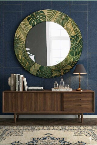 Oglinda decorativa, Artmdfmrr13, Sticla, Cadru: 100% MDF, Multicolor