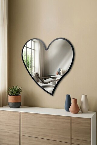 Oglinda decorativa, Artmtkmrr1, PLEXIGLAS, Cadru: 100% MDF (Grosime: 8 mm), Negru