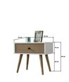 Noptiera, Hanah Home, Vita 5103, 55x49x55 cm, PAL, Alb/Maro