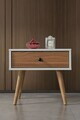 Noptiera, Hanah Home, Vita 5104, 55x49x55 cm, PAL, Alb/Maro