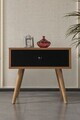 Noptiera, Hanah Home, Vita 5106, 55x49x55 cm, PAL, Nuc / Negru