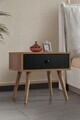 Noptiera, Hanah Home, Vita 5106, 55x49x55 cm, PAL, Nuc / Negru