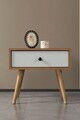 Noptiera, Hanah Home, Vita 5107, 55x49x55 cm, PAL, Nuc/Alb