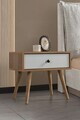 Noptiera, Hanah Home, Vita 5107, 55x49x55 cm, PAL, Nuc/Alb
