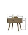 Noptiera, Hanah Home, Vita 5108, 55x49x55 cm, PAL, Stejar