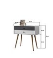 Dulap, Hanah Home, Vita 5202, 80x78x36 cm, PAL, Alb / Antracit