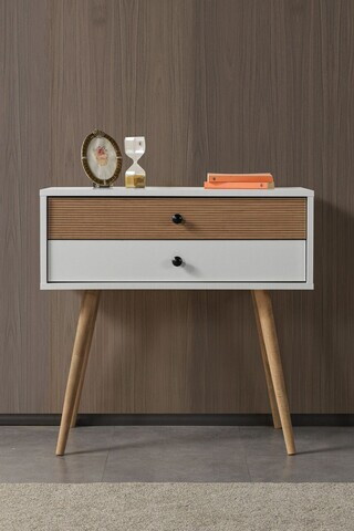 Dulap, Hanah Home, Vita 5203, 80x78x36 cm, PAL, Alb/Maro