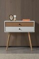 Dulap, Hanah Home, Vita 5203, 80x78x36 cm, PAL, Alb/Maro
