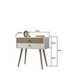 Dulap, Hanah Home, Vita 5203, 80x78x36 cm, PAL, Alb/Maro