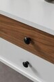 Dulap, Hanah Home, Vita 5204, 80x78x36 cm, PAL, Alb/Maro