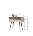 Dulap, Hanah Home, Vita 5204, 80x78x36 cm, PAL, Alb/Maro