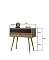 Dulap, Hanah Home, Vita 5206, 80x78x36 cm, PAL, Nuc / Negru