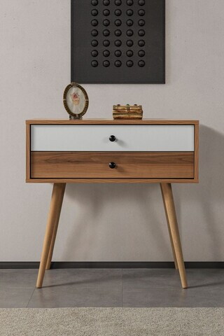Dulap, Hanah Home, Vita 5207, 80x78x36 cm, PAL, Nuc/Alb