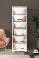 Corp biblioteca, Hanah Home, Evm 8121, 60x187x30 cm, PAL, Alb/Maro