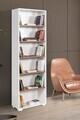 Corp biblioteca, Hanah Home, Evm 8121, 60x187x30 cm, PAL, Alb/Maro