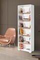 Corp biblioteca, Hanah Home, Evm 8121, 60x187x30 cm, PAL, Alb/Maro