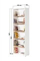 Corp biblioteca, Hanah Home, Evm 8121, 60x187x30 cm, PAL, Alb/Maro
