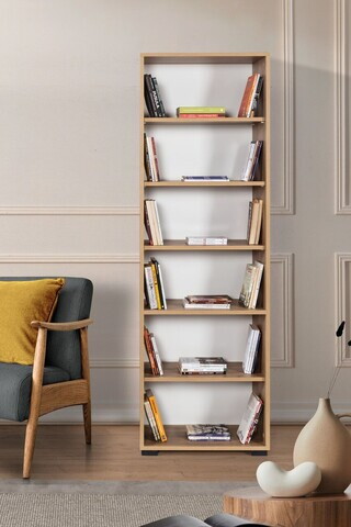 Corp biblioteca, Hanah Home, Evm 8125, 60x187x30 cm, PAL, Maro