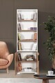Corp biblioteca, Hanah Home, Evm 8101, 60x187x30 cm, PAL, Alb/Maro