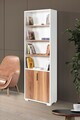 Corp biblioteca, Hanah Home, Evm 8101, 60x187x30 cm, PAL, Alb/Maro