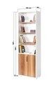 Corp biblioteca, Hanah Home, Evm 8101, 60x187x30 cm, PAL, Alb/Maro