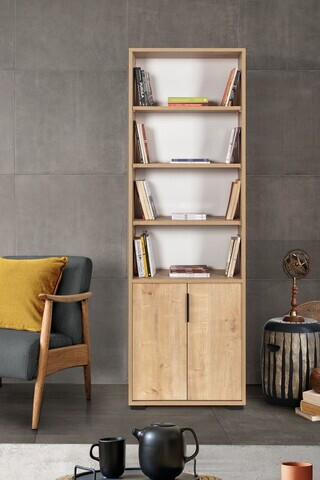 Corp biblioteca, Hanah Home, Evm 8102, 60x187x30 cm, PAL, Maro