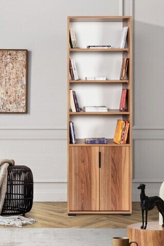Corp biblioteca, Hanah Home, Evm 8103, 60x187x30 cm, PAL, Maro