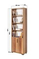 Corp biblioteca, Hanah Home, Evm 8103, 60x187x30 cm, PAL, Maro