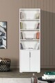 Corp biblioteca, Hanah Home, Evm 8104, 60x187x30 cm, PAL, Alb