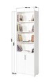 Corp biblioteca, Hanah Home, Evm 8104, 60x187x30 cm, PAL, Alb