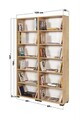 Corp biblioteca, Hanah Home, Evm 8222, 120x187x30 cm, PAL, Maro