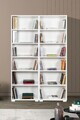 Corp biblioteca, Hanah Home, Evm 8224, 120x187x30 cm, PAL, Alb
