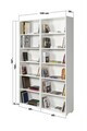 Corp biblioteca, Hanah Home, Evm 8224, 120x187x30 cm, PAL, Alb