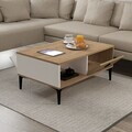 Masuta de cafea, Hanah Home, Sare 2005, 90x41.5x60 cm, PAL, Stejar Safir / Alb
