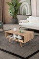 Masuta de cafea, Hanah Home, Sina 2020, 90x43x55 cm, PAL, Stejar Safir / Alb
