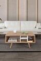 Masuta de cafea, Hanah Home, Sina 2020, 90x43x55 cm, PAL, Stejar Safir / Alb