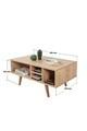 Masuta de cafea, Hanah Home, Sina 2022, 90x43x55 cm, PAL, Maro