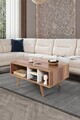 Masuta de cafea, Hanah Home, Sina 2025, 90x43x55 cm, PAL, Nuc/Alb