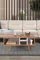 Masuta de cafea, Hanah Home, Sina 2025, 90x43x55 cm, PAL, Nuc/Alb