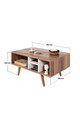 Masuta de cafea, Hanah Home, Sina 2025, 90x43x55 cm, PAL, Nuc/Alb